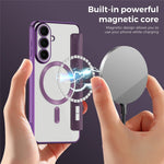 For Samsung Galaxy S26 FE Magnetic Case RFID Blocking Card Holder Leather Phone Cover with Lens Film