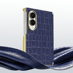 Til Samsung Galaxy Z Fold8 Magnetisk Etui Dobbelt-hængsel Krokodillemønstret Læder Telefoncover