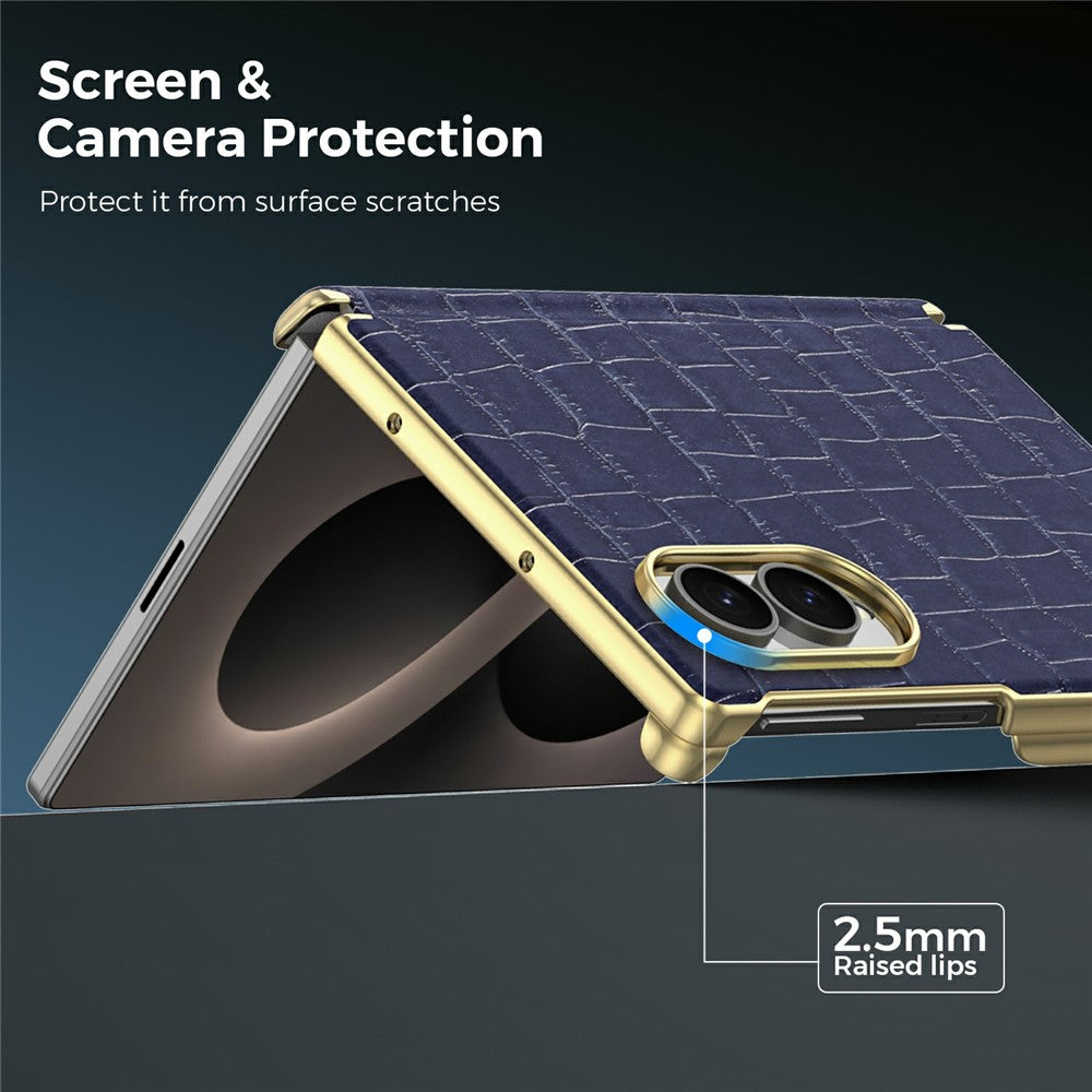 Til Samsung Galaxy Z Fold8 Magnetisk Etui Dobbelt-hængsel Krokodillemønstret Læder Telefoncover