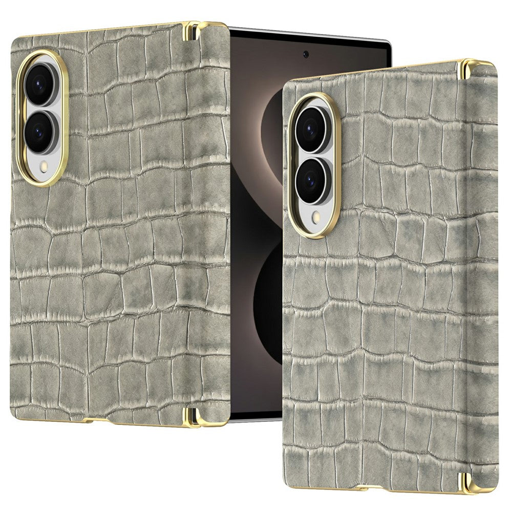 Til Samsung Galaxy Z Fold8 Magnetisk Etui Dobbelt-hængsel Krokodillemønstret Læder Telefoncover