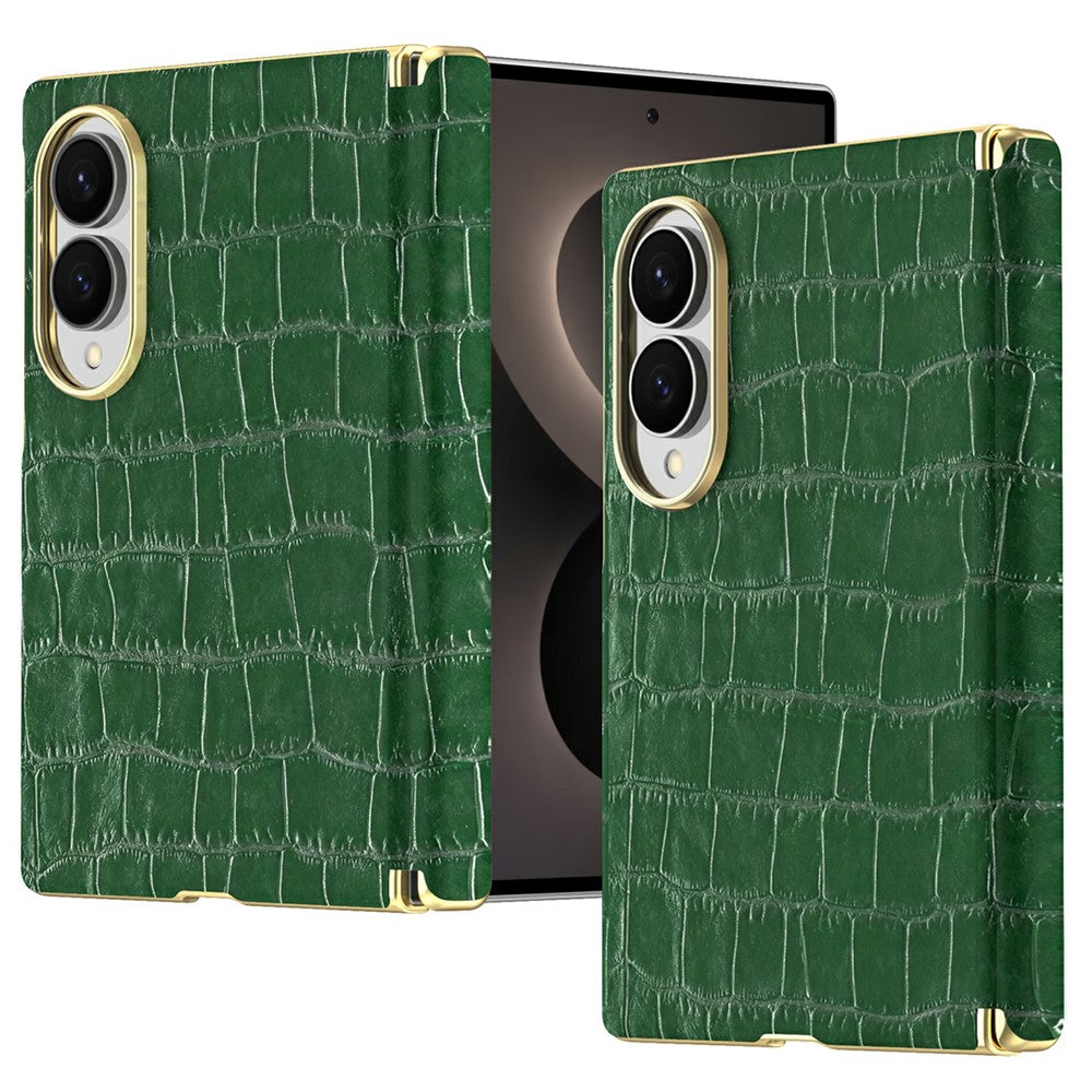 Til Samsung Galaxy Z Fold8 Magnetisk Etui Dobbelt-hængsel Krokodillemønstret Læder Telefoncover
