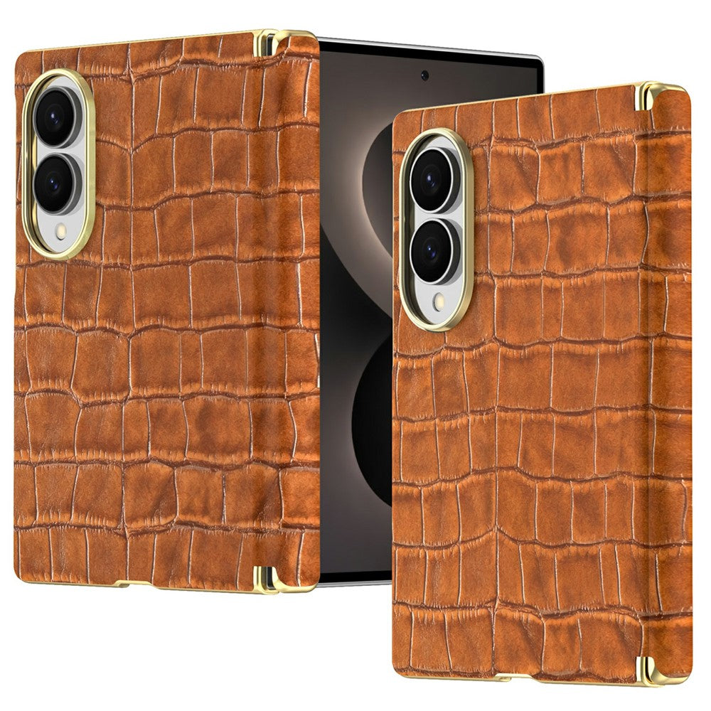 Til Samsung Galaxy Z Fold8 Magnetisk Etui Dobbelt-hængsel Krokodillemønstret Læder Telefoncover