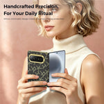 For Huawei Pura X Max Magnetic Case Pixelated Letter Pattern Leather + PC Hinge Protection Phone Cover
