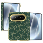 For Huawei Pura X Max Magnetic Case Pixelated Letter Pattern Leather + PC Hinge Protection Phone Cover