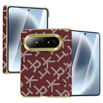 For Huawei Pura X Max Magnetic Case Pixelated Letter Pattern Leather + PC Hinge Protection Phone Cover