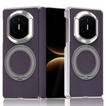 For Huawei Mate X7 Case Rotating Magnetic Kickstand Woven Fabric Texture Leather + PC Phone Cover