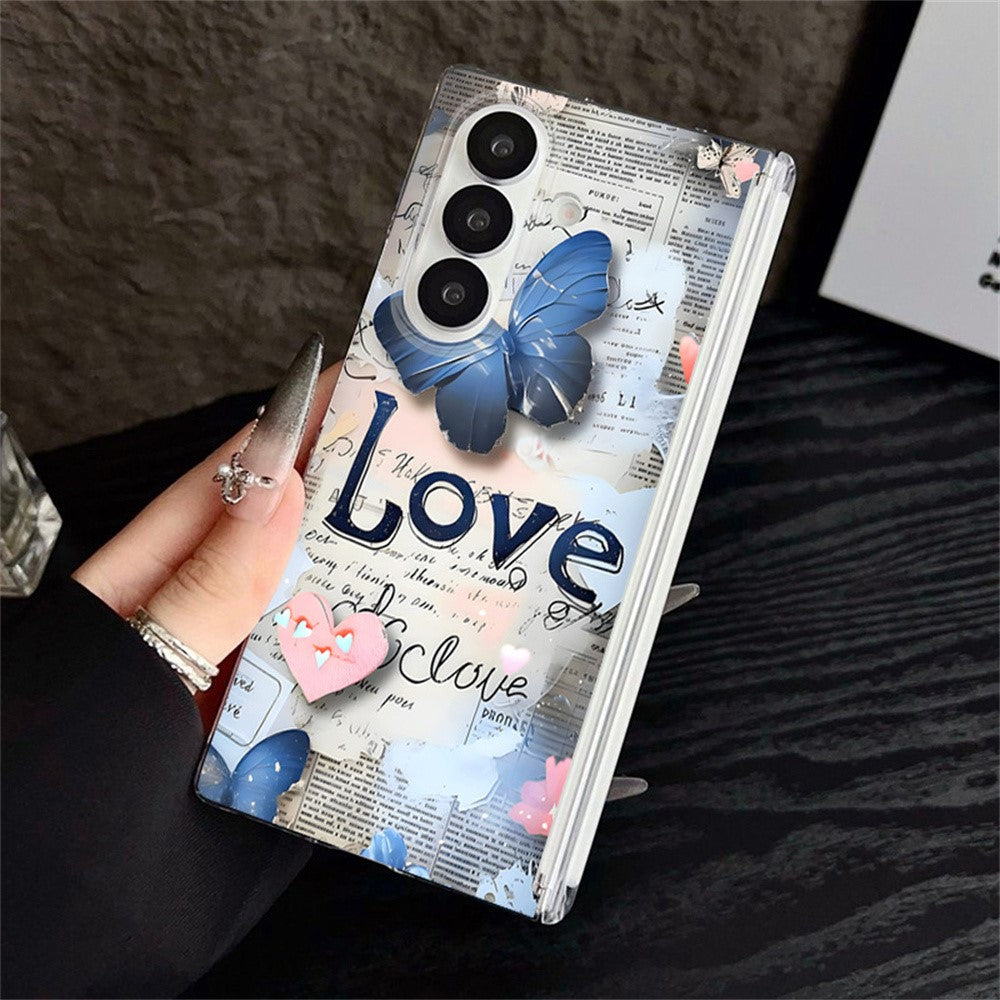 For Samsung Galaxy Z Fold8 Ultra Case Butterfly Pattern Magnetic Hinge PC Shockproof Phone Cover