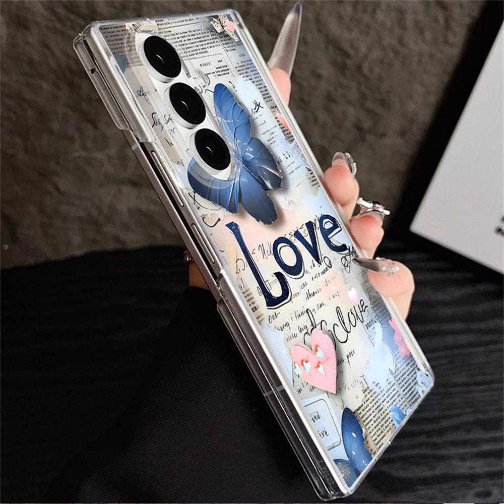 For Samsung Galaxy Z Fold8 Ultra Case Butterfly Pattern Magnetic Hinge PC Shockproof Phone Cover