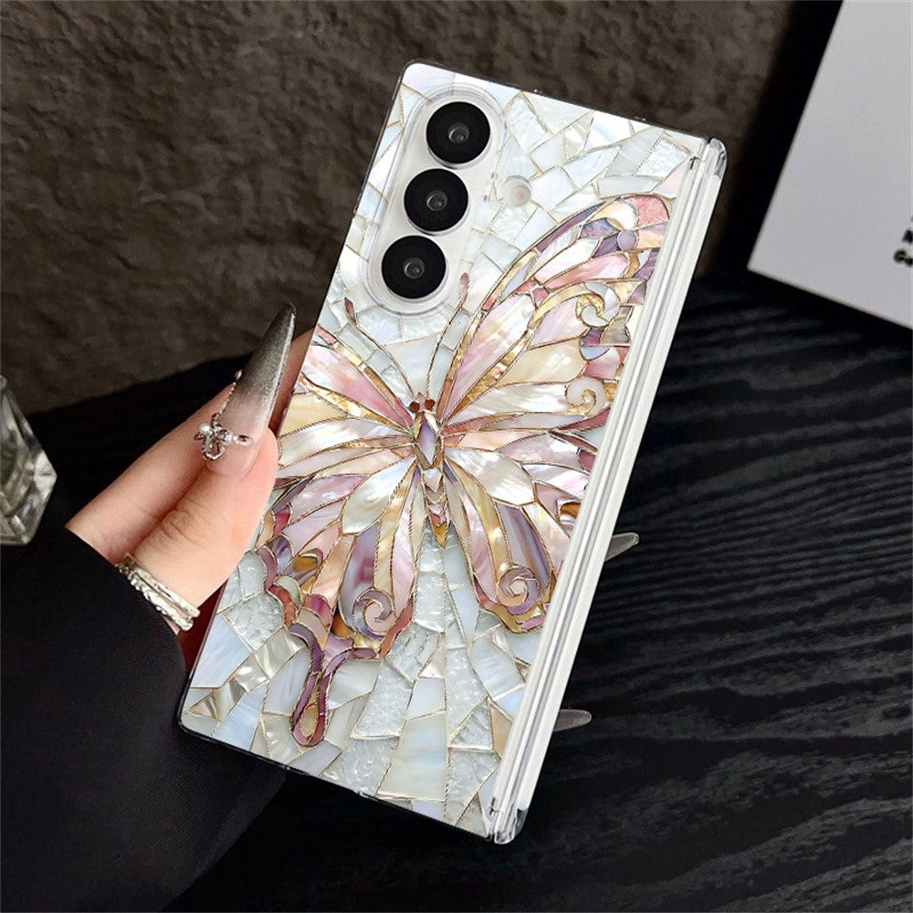 For Samsung Galaxy Z Fold8 Ultra Case Butterfly Pattern Magnetic Hinge PC Shockproof Phone Cover