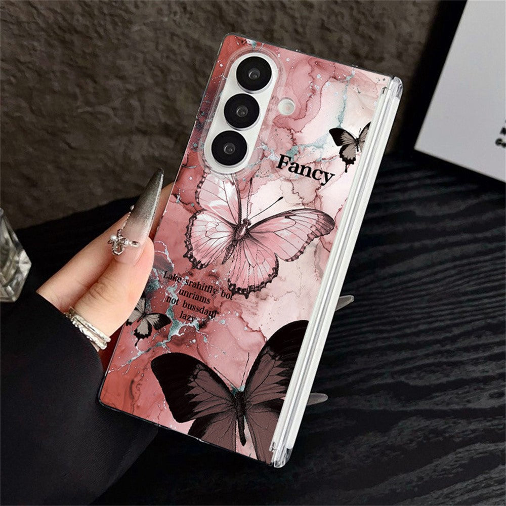 For Samsung Galaxy Z Fold8 Ultra Case Butterfly Pattern Magnetic Hinge PC Shockproof Phone Cover