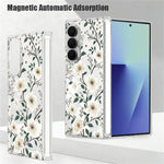 Til Samsung Galaxy Z Fold8 Ultra Cover Blomstret Mønster Gennemsigtig PC Magnetisk Hængsel Stødsikkert Telefoncover