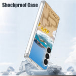Til Samsung Galaxy Z Fold8 Ultra Cover Strandlandskab Mønster Magnetisk Hængsel Hard PC Telefoncover
