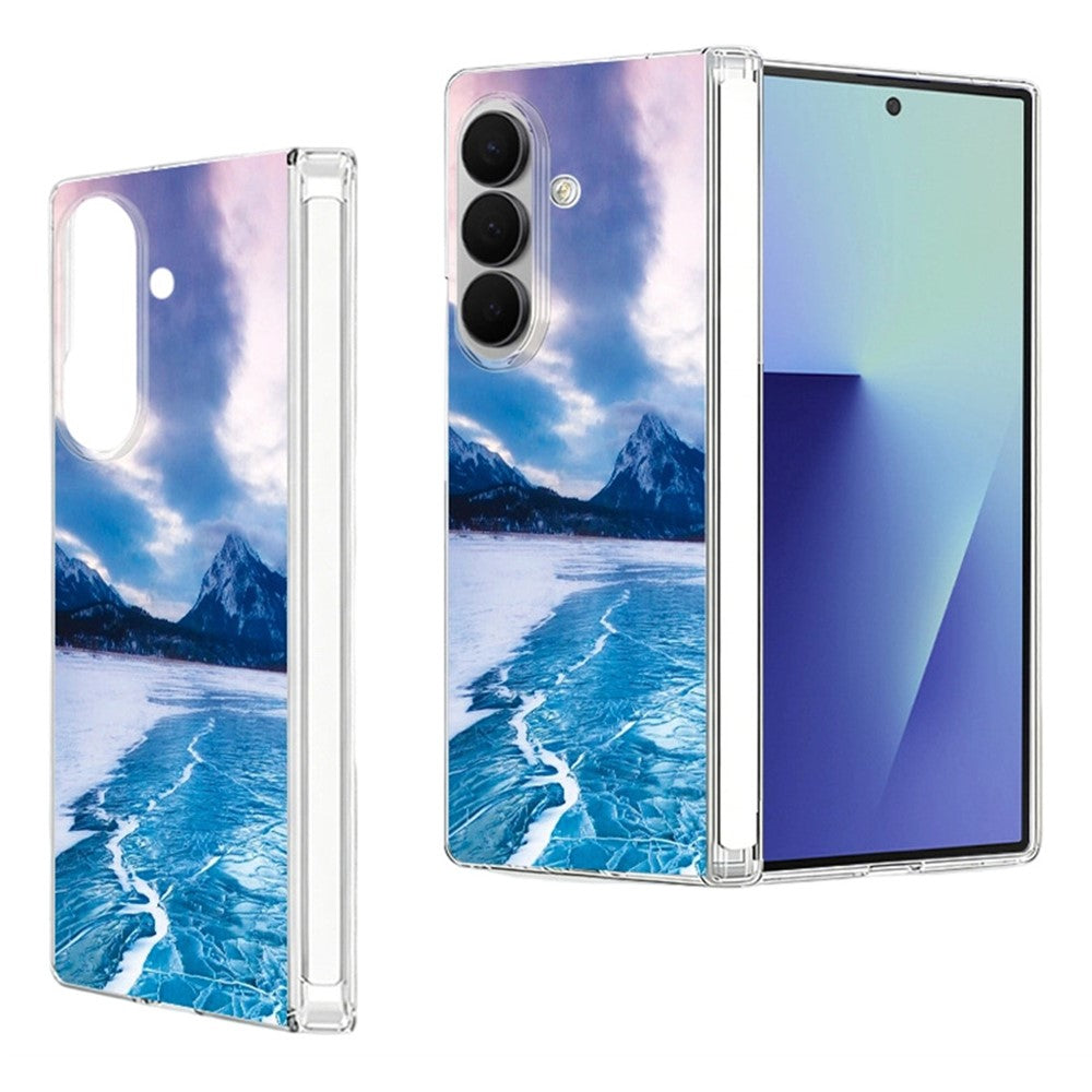 Til Samsung Galaxy Z Fold8 Ultra Cover Strandlandskab Mønster Magnetisk Hængsel Hard PC Telefoncover