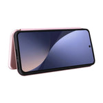 Xiaomi 13 Pro 5G Fallskyddande PU-lädermobilskal Korthållare Kolfibertextur Magnetiskt Flip-fodral