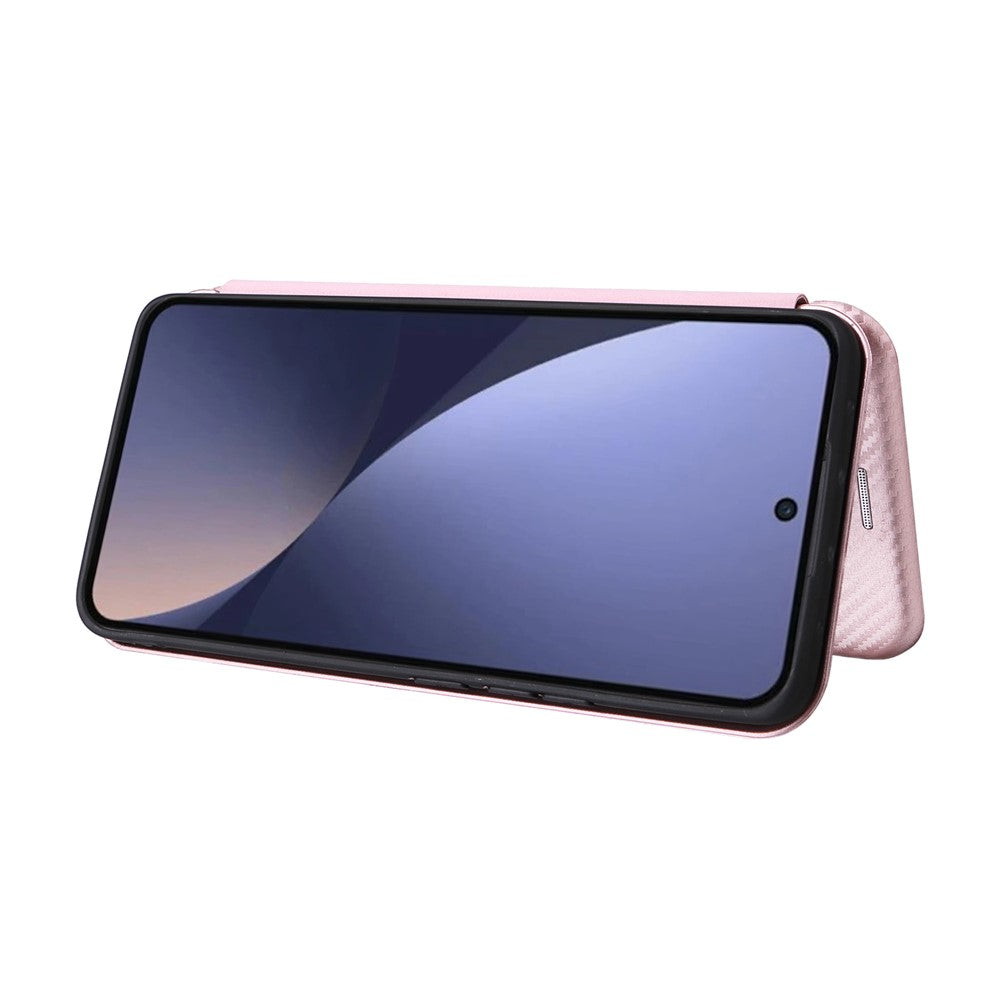 Xiaomi 13 Pro 5G Fallskyddande PU-lädermobilskal Korthållare Kolfibertextur Magnetiskt Flip-fodral