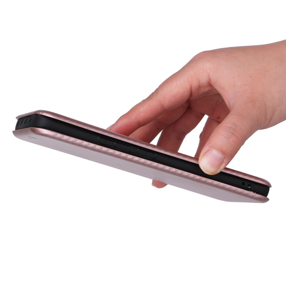 Xiaomi 13 Pro 5G Fallskyddande PU-lädermobilskal Korthållare Kolfibertextur Magnetiskt Flip-fodral