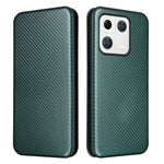 Xiaomi 13 Pro 5G Fallskyddande PU-lädermobilskal Korthållare Kolfibertextur Magnetiskt Flip-fodral
