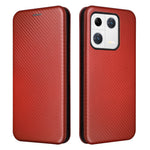 Xiaomi 13 Pro 5G Fallskyddande PU-lädermobilskal Korthållare Kolfibertextur Magnetiskt Flip-fodral