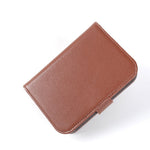 For iPhone Fold Case Genuine Split Leather Phone Cover with Wallet Stand