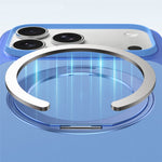 For iPhone 18 Pro Case Magnetic Kickstand Air Cushion Anti-Yellowing PC + TPU Phone Cover