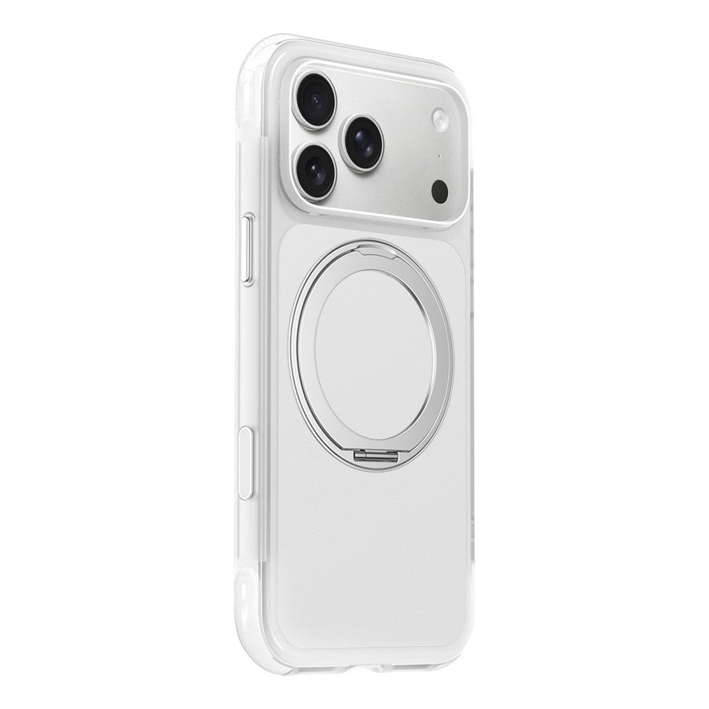 For iPhone 18 Pro Case Magnetic Kickstand Air Cushion Anti-Yellowing PC + TPU Phone Cover