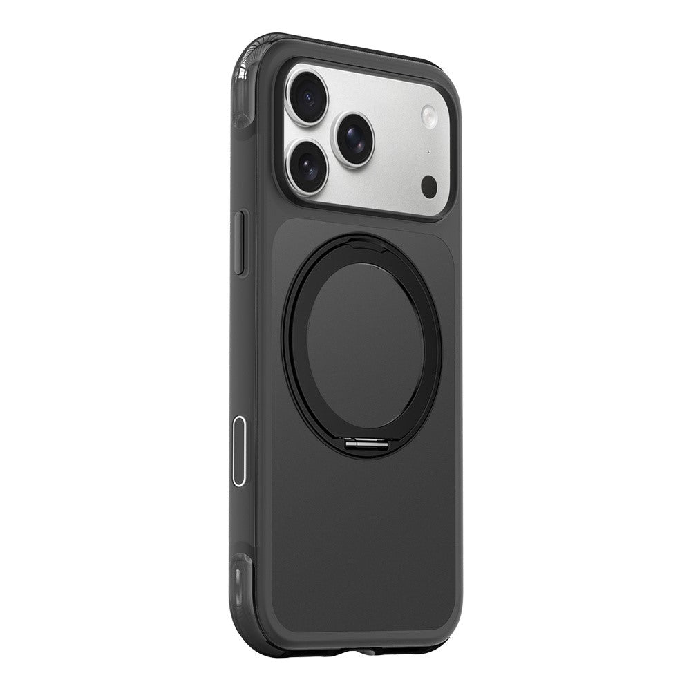 For iPhone 18 Pro Case Magnetic Kickstand Air Cushion Anti-Yellowing PC + TPU Phone Cover