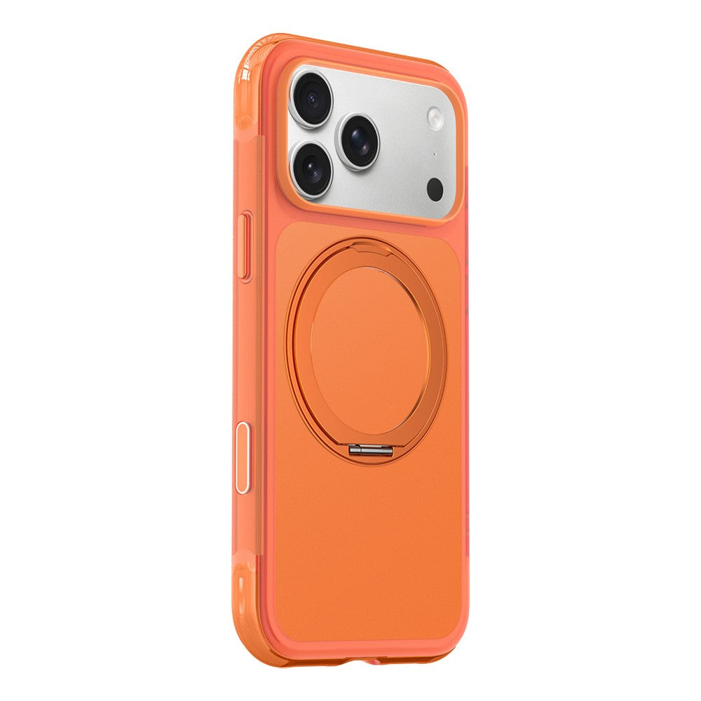 Til iPhone 18 Pro Max cover med magnetisk støtteben, Air Cushion og Anti-gulnende PC + TPU telefoncover