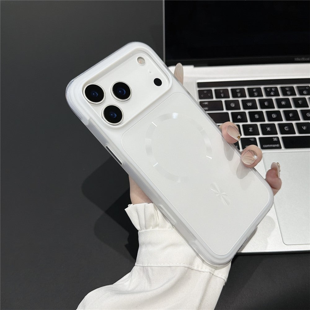 For iPhone 18 Pro / 17 Pro Magnetic Case Air Cushion Lightweight PC + TPU Anti-Yellowing Phone Cover