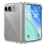 For iPhone Fold Case Anti-Scratch TPU + Acrylic Clear Back Phone Cover