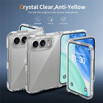 For iPhone Fold Case Anti-Scratch TPU + Acrylic Clear Back Phone Cover