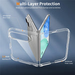 For iPhone Fold Case Anti-Scratch TPU + Acrylic Clear Back Phone Cover