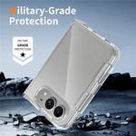For iPhone Fold Case Anti-Scratch TPU + Acrylic Clear Back Phone Cover