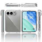 For iPhone Fold Case Anti-Scratch TPU + Acrylic Clear Back Phone Cover