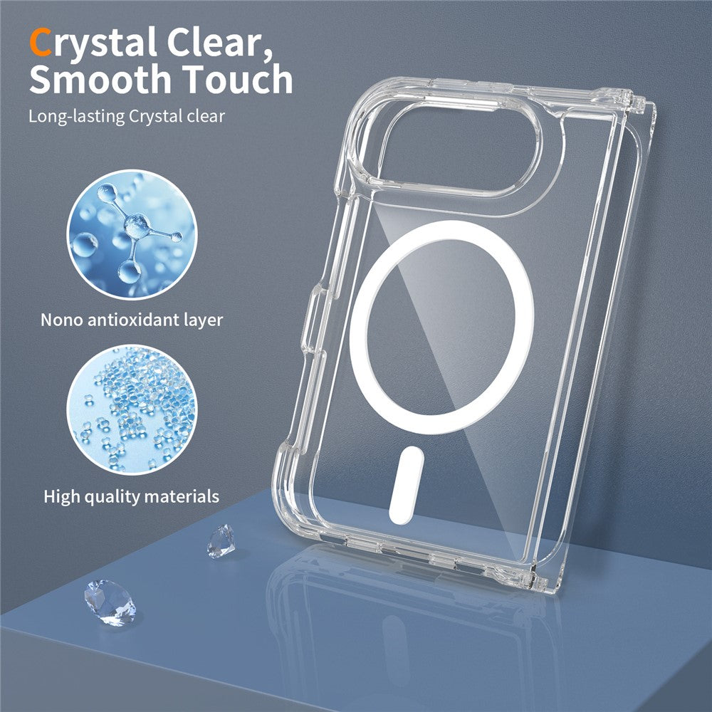 For iPhone Fold Magnetic Case 2.0mm Scratch Resistant TPU + PC Phone Cover