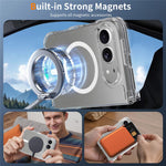 For iPhone Fold Magnetic Case 2.0mm Scratch Resistant TPU + PC Phone Cover
