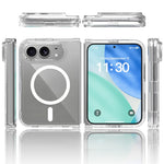 For iPhone Fold Magnetic Case 2.0mm Scratch Resistant TPU + PC Phone Cover