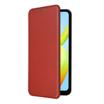 Til Xiaomi Redmi A1+ 4G / A2+ 4G / Poco C50 4G ridsefast PU-lædertelefonetui med kortslot, stativ, kulfibertekstur og magnetisk flipcover