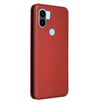 Til Xiaomi Redmi A1+ 4G / A2+ 4G / Poco C50 4G ridsefast PU-lædertelefonetui med kortslot, stativ, kulfibertekstur og magnetisk flipcover