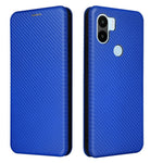 Til Xiaomi Redmi A1+ 4G / A2+ 4G / Poco C50 4G ridsefast PU-lædertelefonetui med kortslot, stativ, kulfibertekstur og magnetisk flipcover