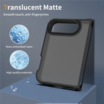 For iPhone Fold Case Skin Touch TPU Frame Acrylic Back Phone Cover