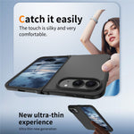 For iPhone Fold Case Skin Touch TPU Frame Acrylic Back Phone Cover