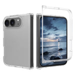 For iPhone Fold Case Skin Touch TPU Frame Acrylic Back Phone Cover