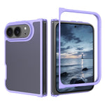For iPhone Fold Case Skin Touch TPU Frame Acrylic Back Phone Cover