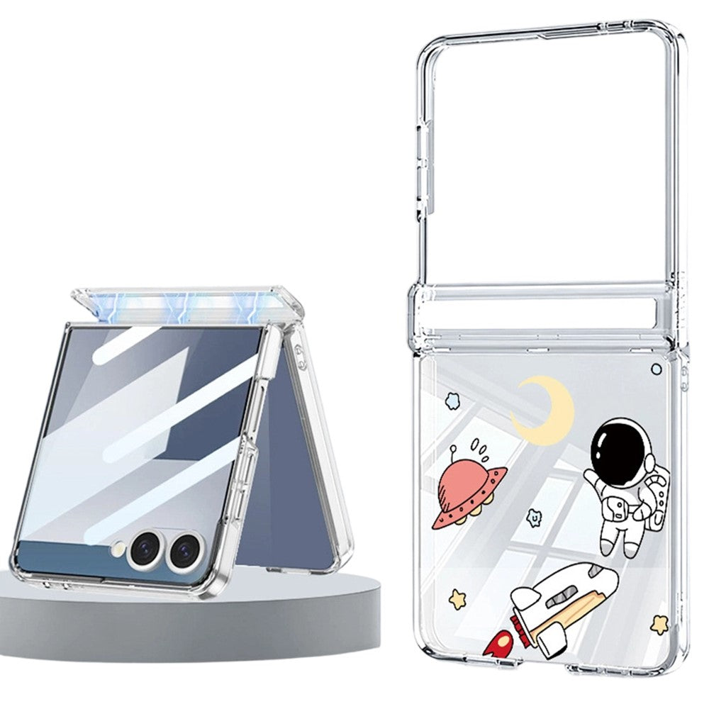 Til Samsung Galaxy Z Flip7 5G Etui Magnetisk Hængsel Klar Hård PC Stødsikkert Cover