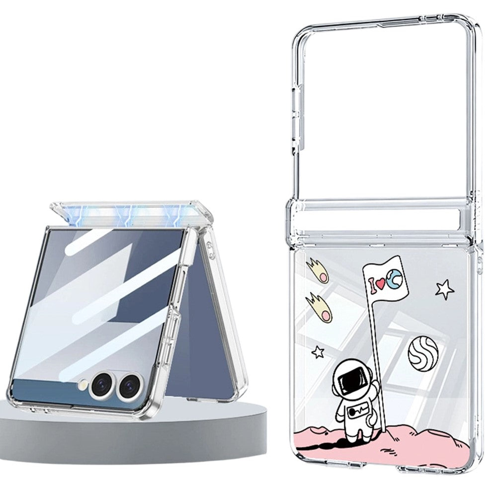 Til Samsung Galaxy Z Flip7 5G Etui Magnetisk Hængsel Klar Hård PC Stødsikkert Cover