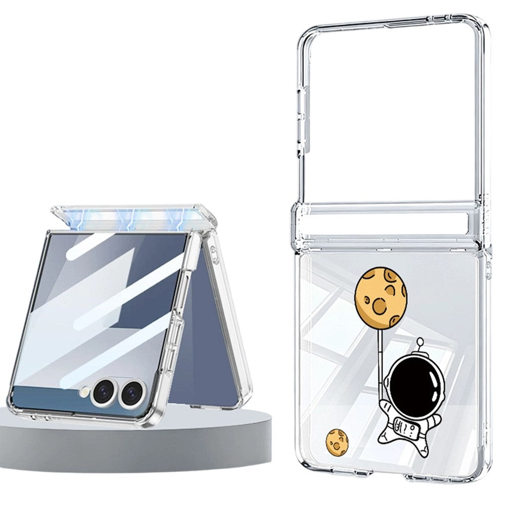 Til Samsung Galaxy Z Flip7 5G Etui Magnetisk Hængsel Klar Hård PC Stødsikkert Cover