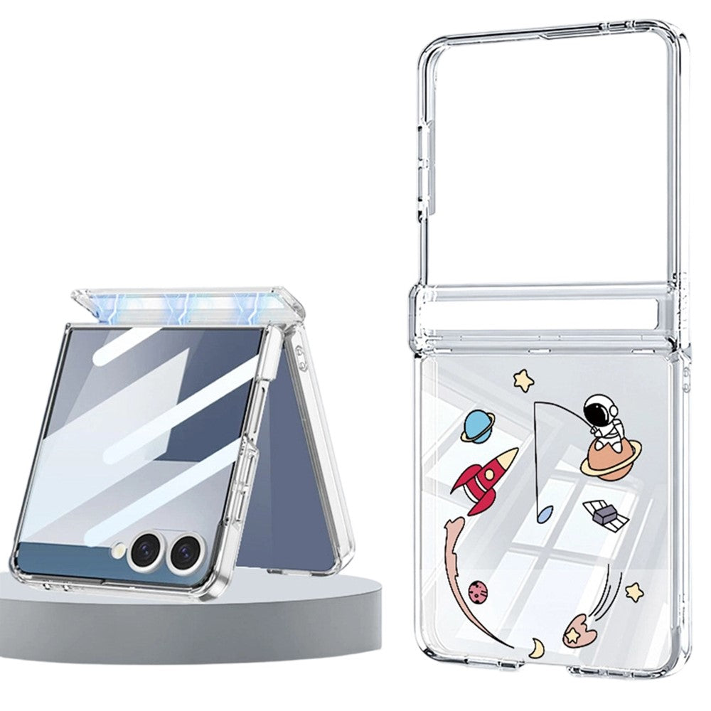 Til Samsung Galaxy Z Flip7 5G Etui Magnetisk Hængsel Klar Hård PC Stødsikkert Cover