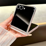For Samsung Galaxy Z Flip8 Case Magnetic Hinge Butterfly Pattern High Transparent PC Hard Phone Cover