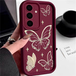 For Samsung Galaxy S26+ TPU Case Butterfly Pattern Camera Lens Protection Shockproof Phone Cover