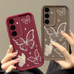 For Samsung Galaxy S26+ TPU Case Butterfly Pattern Camera Lens Protection Shockproof Phone Cover